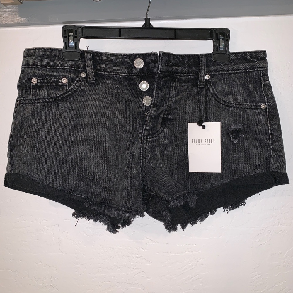 Blank Paige Button Up Jean Shorts